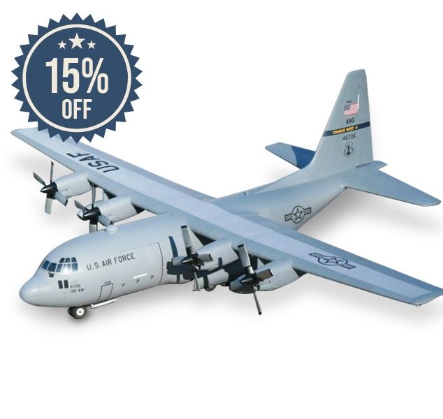 Avios C-130 Hercules (Plug & Fly) Military Grey EPO 1600mm
